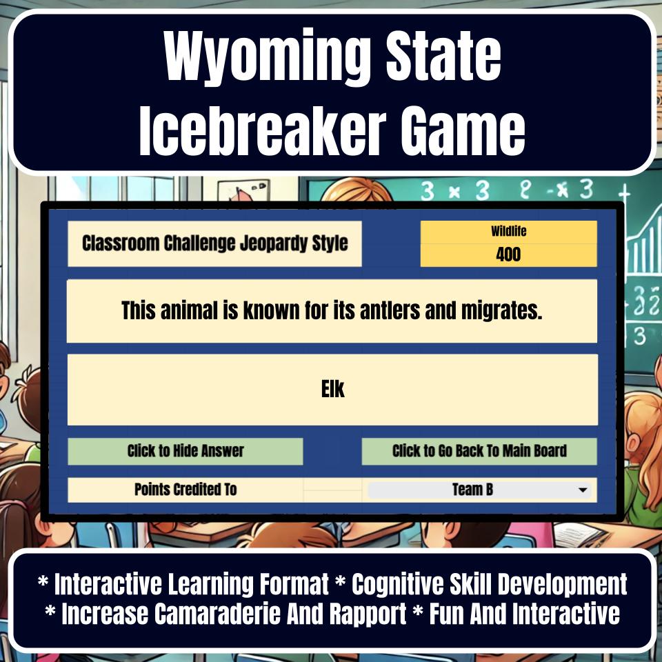 State of Wyoming Jeopardy Game I0053