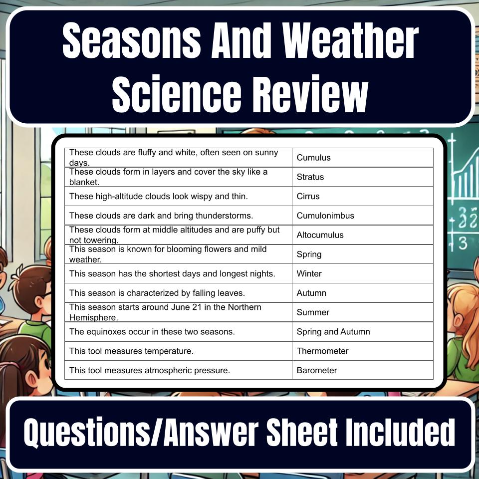 Seasons And Weather Jeopardy Science Review I0053