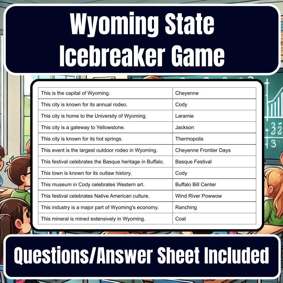 State of Wyoming Jeopardy Game I0053