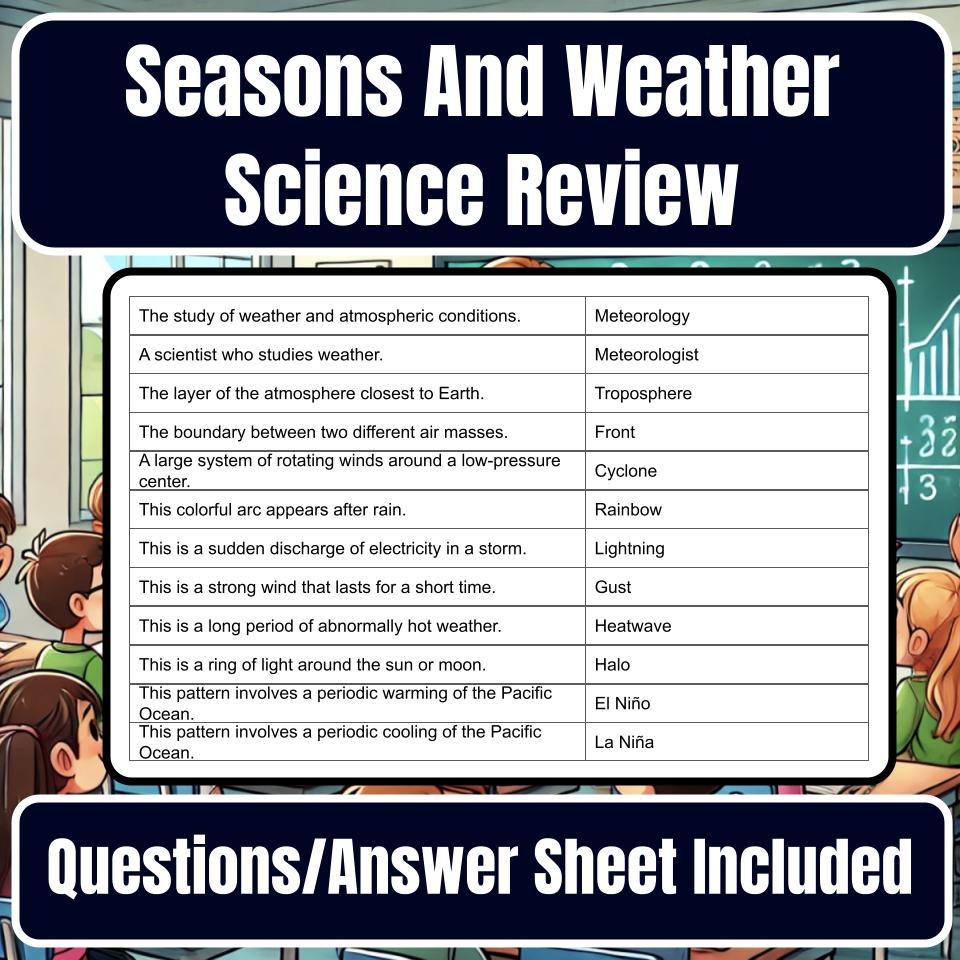 Seasons And Weather Jeopardy Science Review I0053