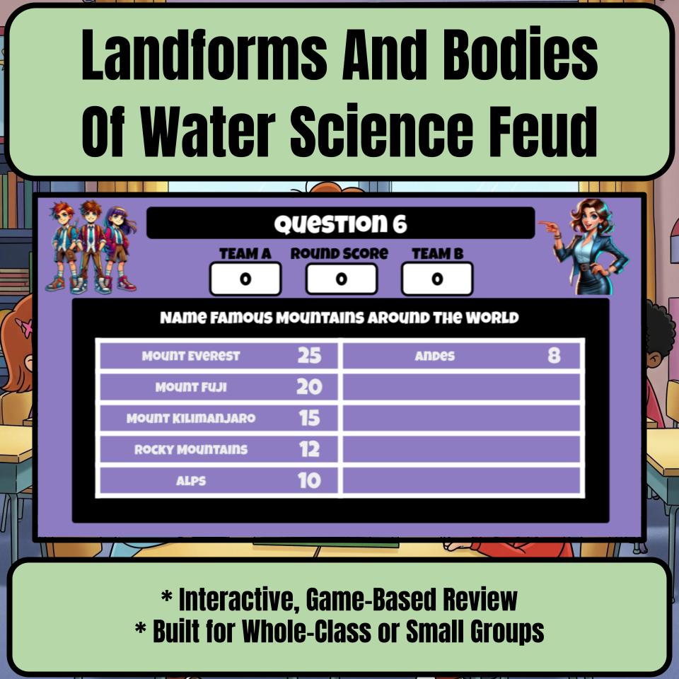 Landforms And Bodies Of Water Science Feud Review CF0054