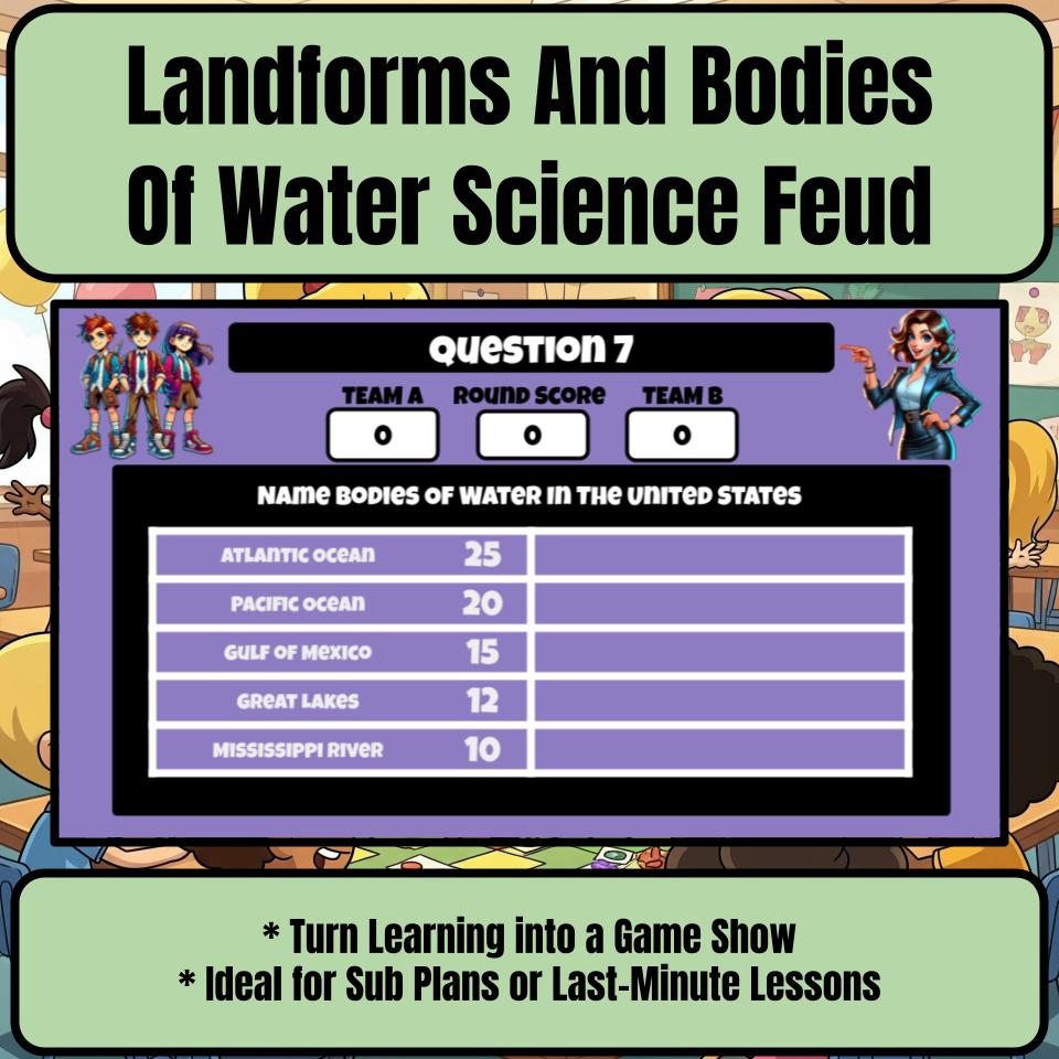 Landforms And Bodies Of Water Science Feud Review CF0054