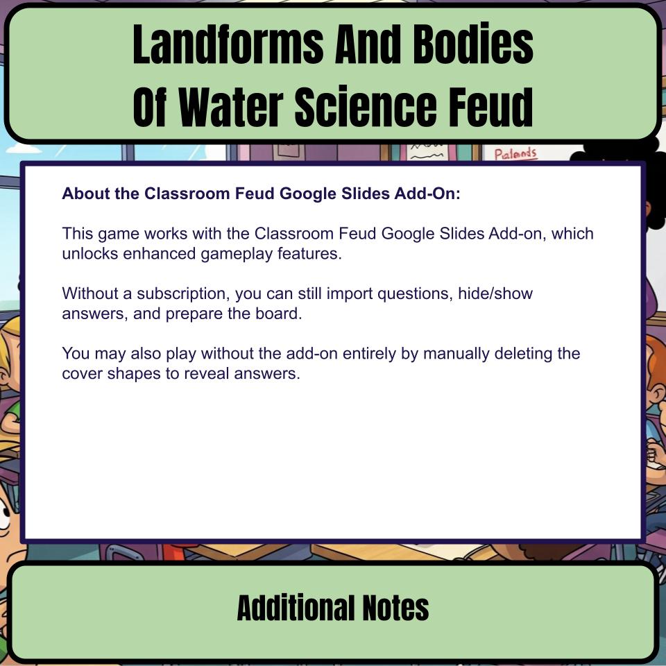 Landforms And Bodies Of Water Science Feud Review CF0054