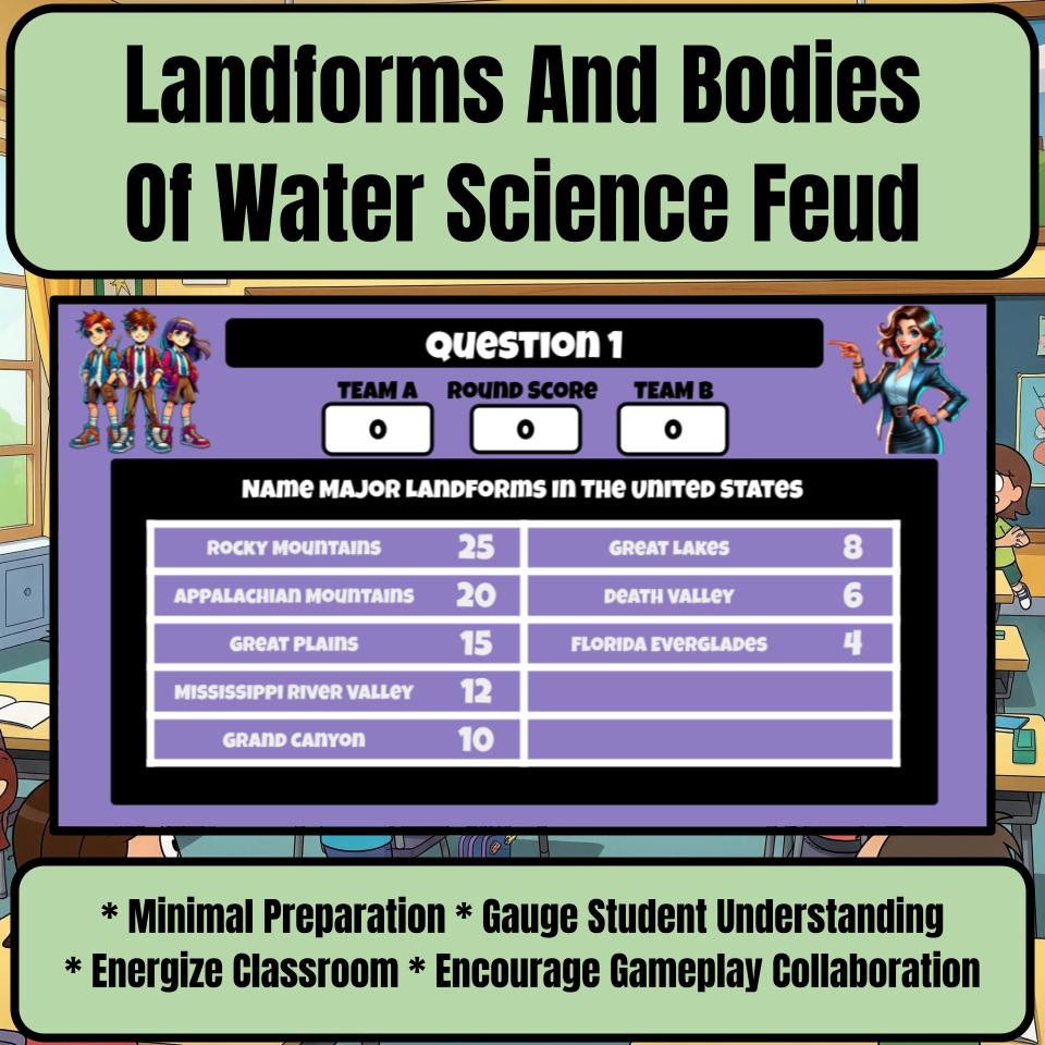 Landforms And Bodies Of Water Science Feud Review CF0054