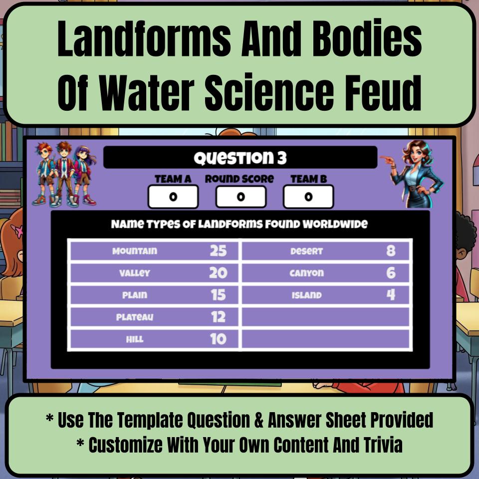 Landforms And Bodies Of Water Science Feud Review CF0054