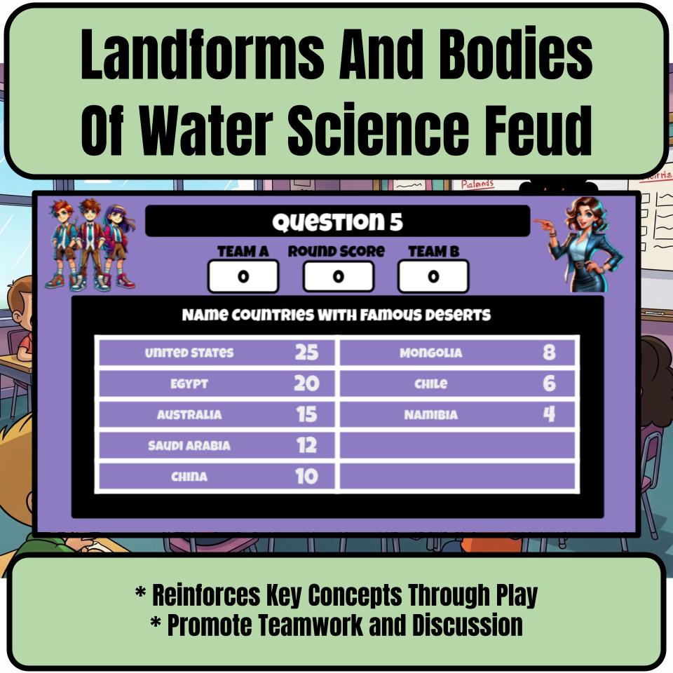 Landforms And Bodies Of Water Science Feud Review CF0054