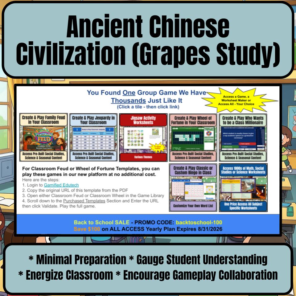 Ancient Chinese Civilization (Grapes Study) Review Feud CF0055