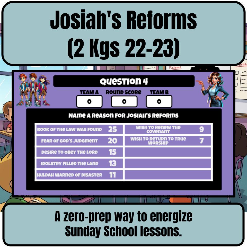 Josiah’s Reforms (2 Kings 22-23) Feud Review BF0055