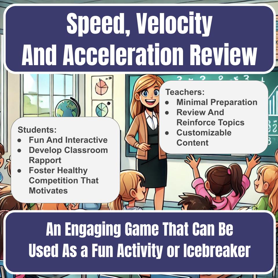 Speed, Velocity And Acceleration Jeopardy Science Review I0055