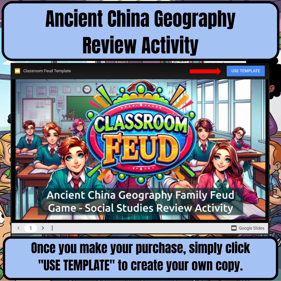 Ancient China Geography Family Feud Game Social Studies Review Activity CF0056