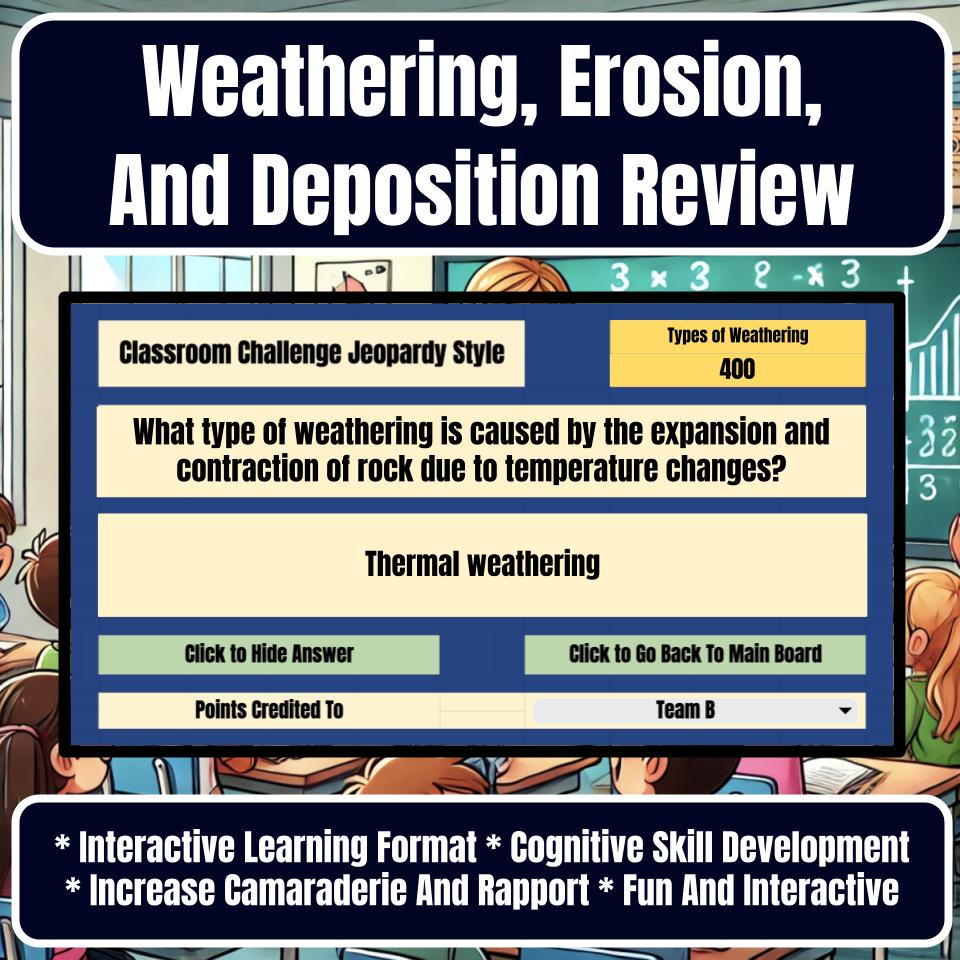 Weathering, Erosion, And Deposition Jeopardy Science Review I0056