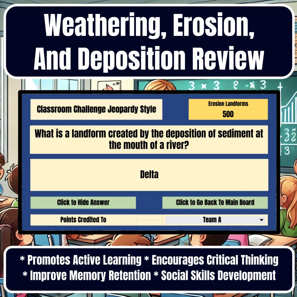 Weathering, Erosion, And Deposition Jeopardy Science Review I0056