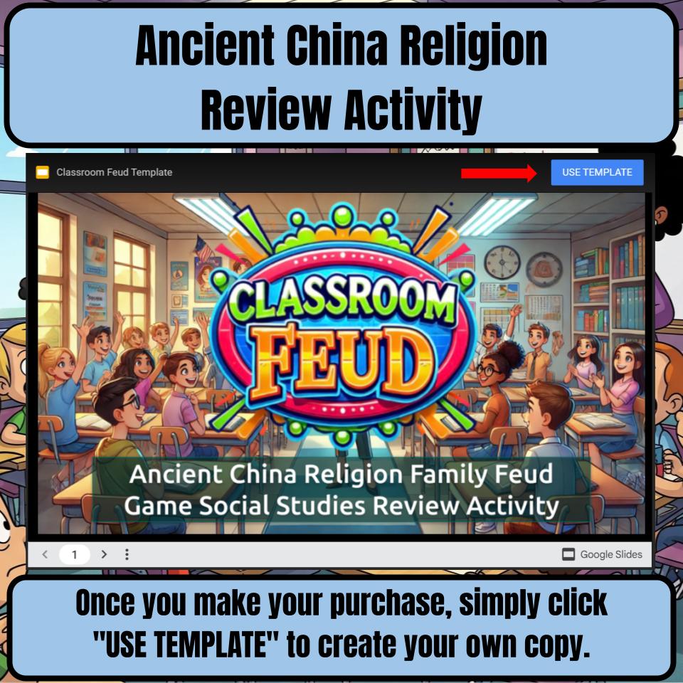 Ancient China Religion Family Feud Game Social Studies Review Activity CF0057