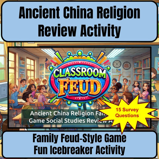 Ancient China Religion Family Feud Game Social Studies Review Activity CF0057