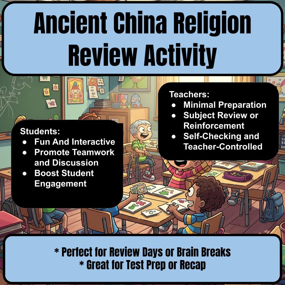 Ancient China Religion Family Feud Game Social Studies Review Activity CF0057