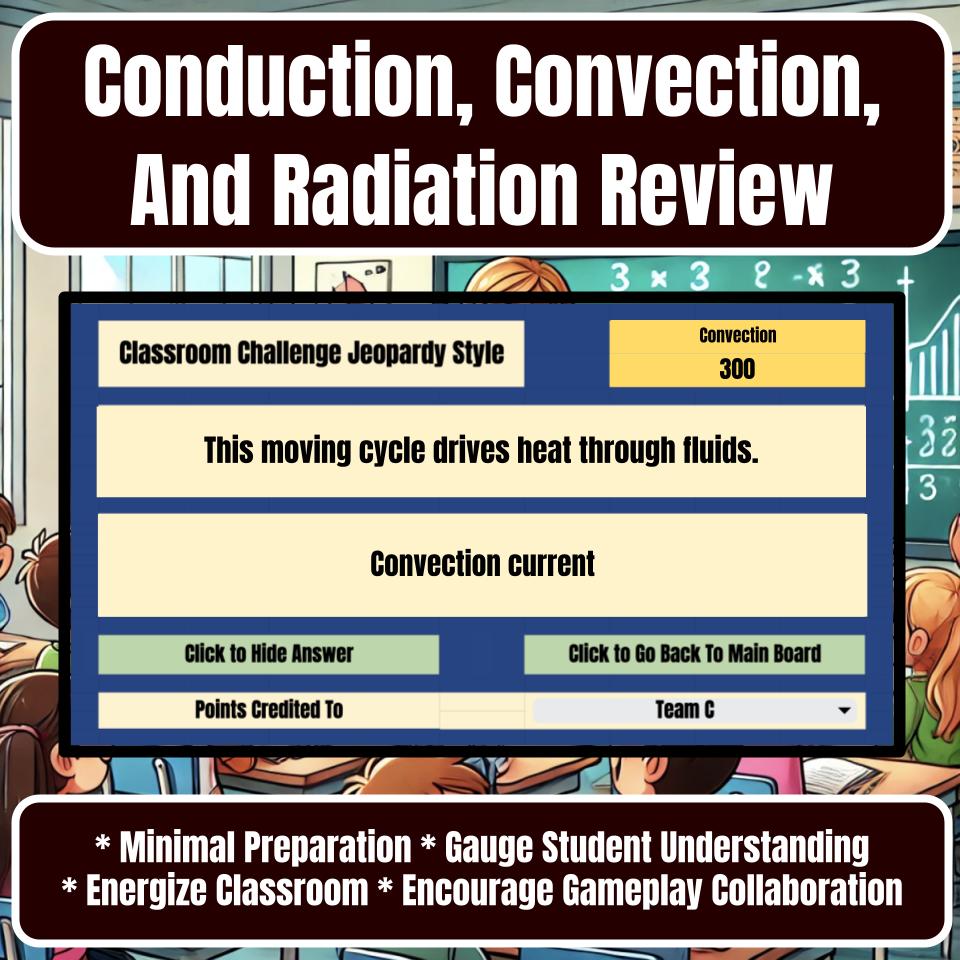 Conduction, Convection, And Radiation Jeopardy Science Review I0058