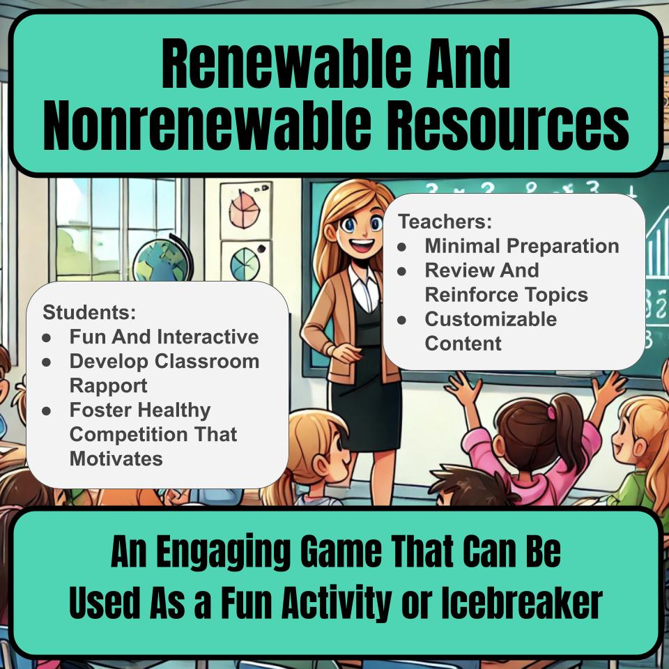 Renewable And Nonrenewable Resources Jeopardy Science Review I0059