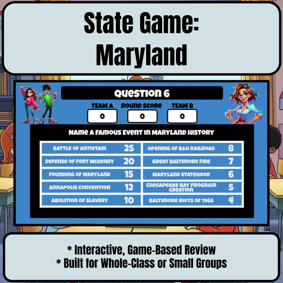 Maryland Social Studies Family Feud Review Game CF0006