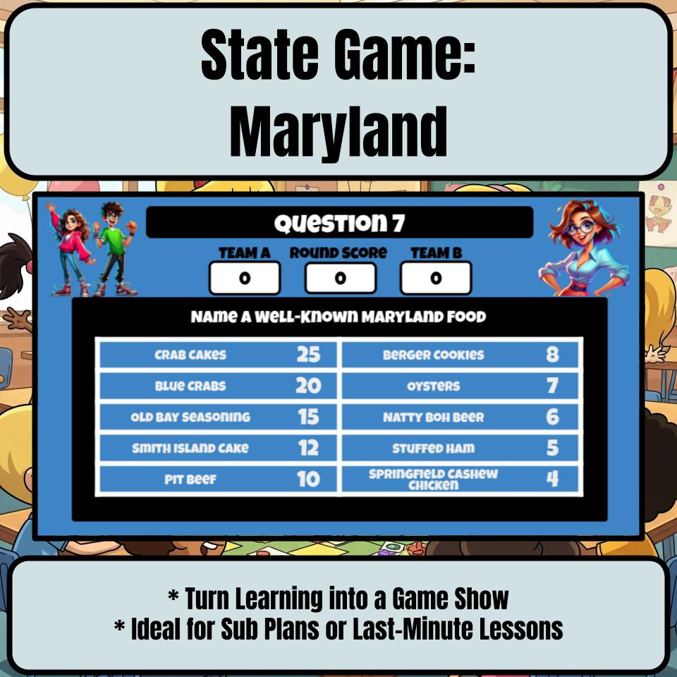 Maryland Social Studies Family Feud Review Game CF0006
