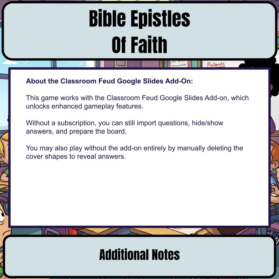 Bible Epistles Of Faith Feud Review BF0006