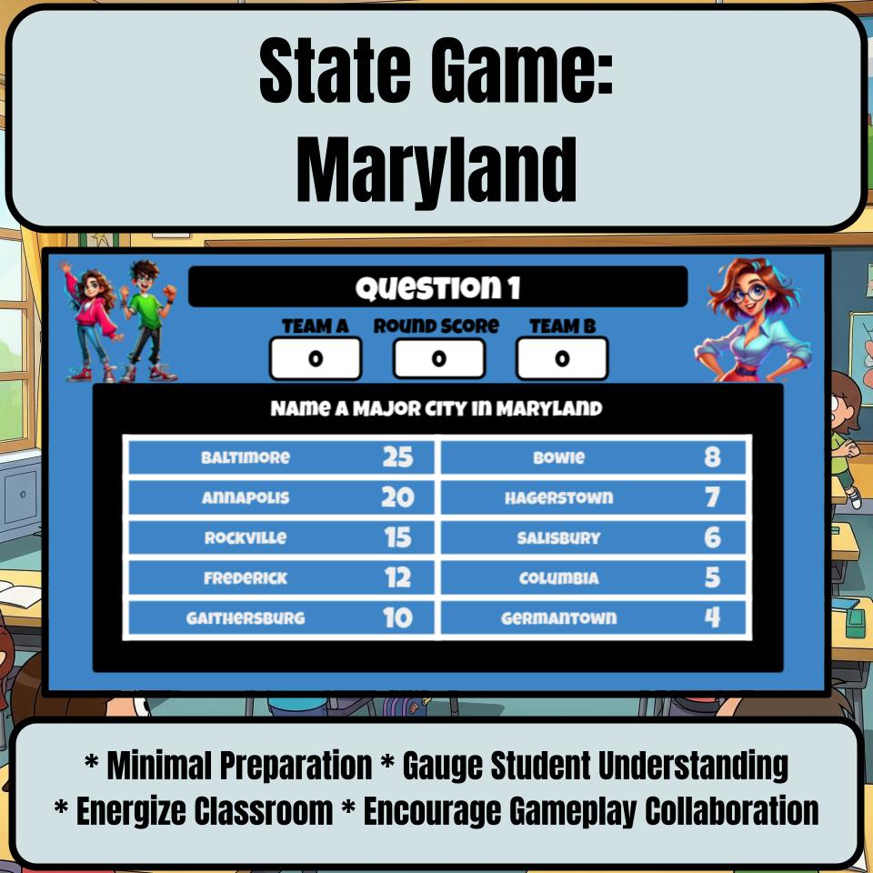 Maryland Social Studies Family Feud Review Game CF0006