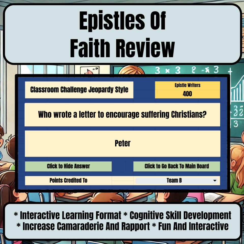 Epistles Of Faith Jeopardy Bible B0006
