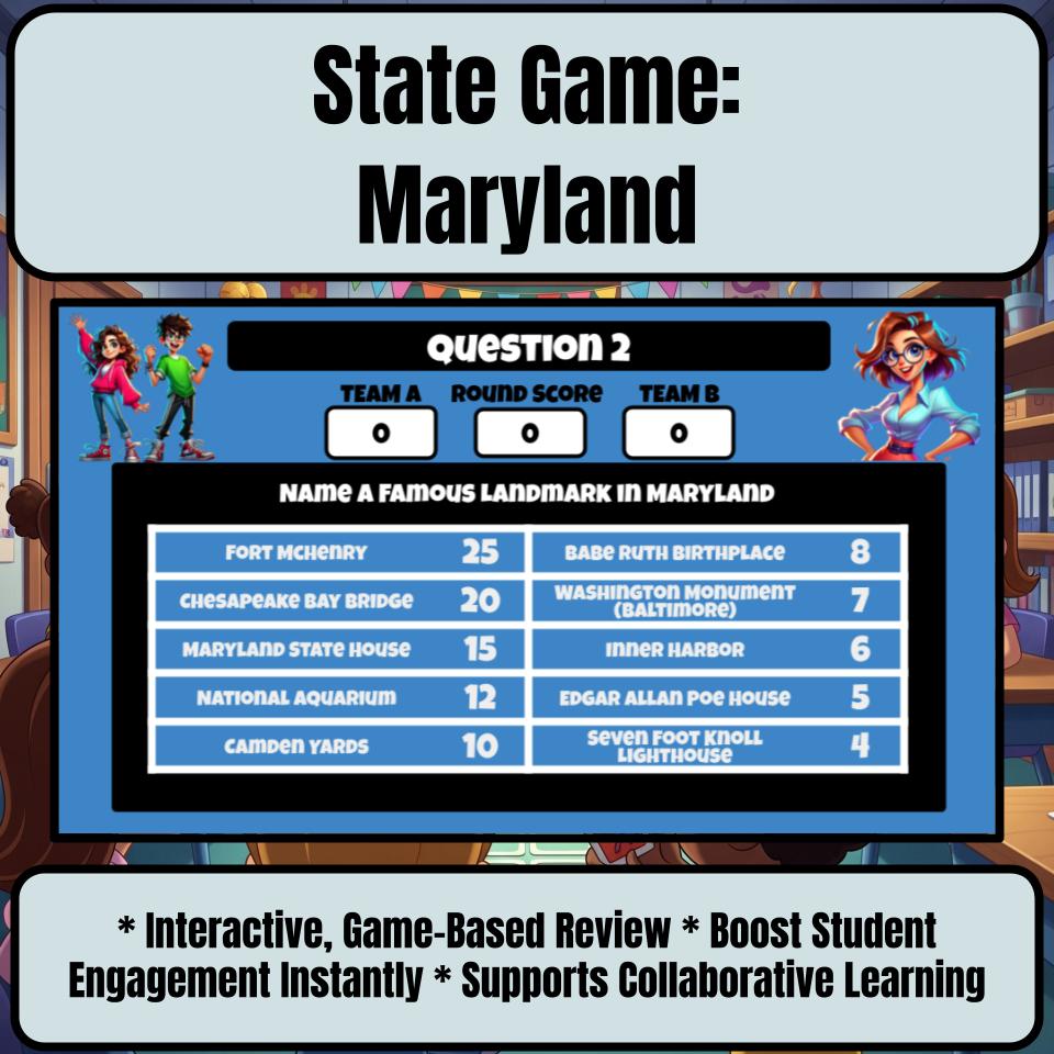 Maryland Social Studies Family Feud Review Game CF0006