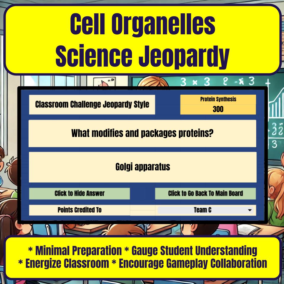 Cell Organelles Jeopardy Science I0006
