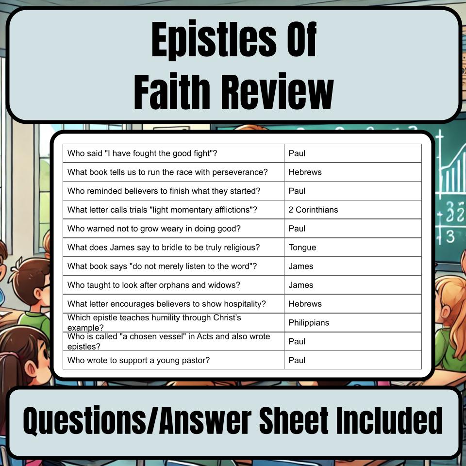 Epistles Of Faith Jeopardy Bible B0006