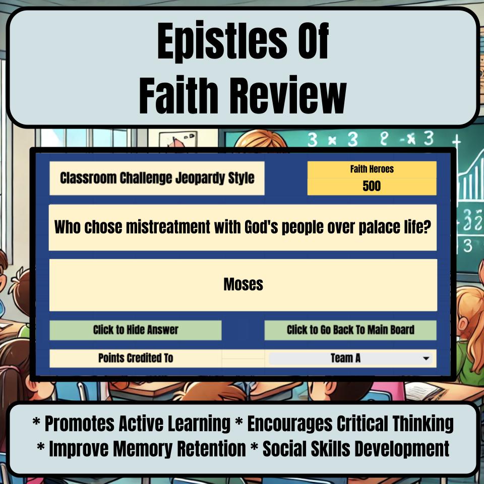 Epistles Of Faith Jeopardy Bible B0006