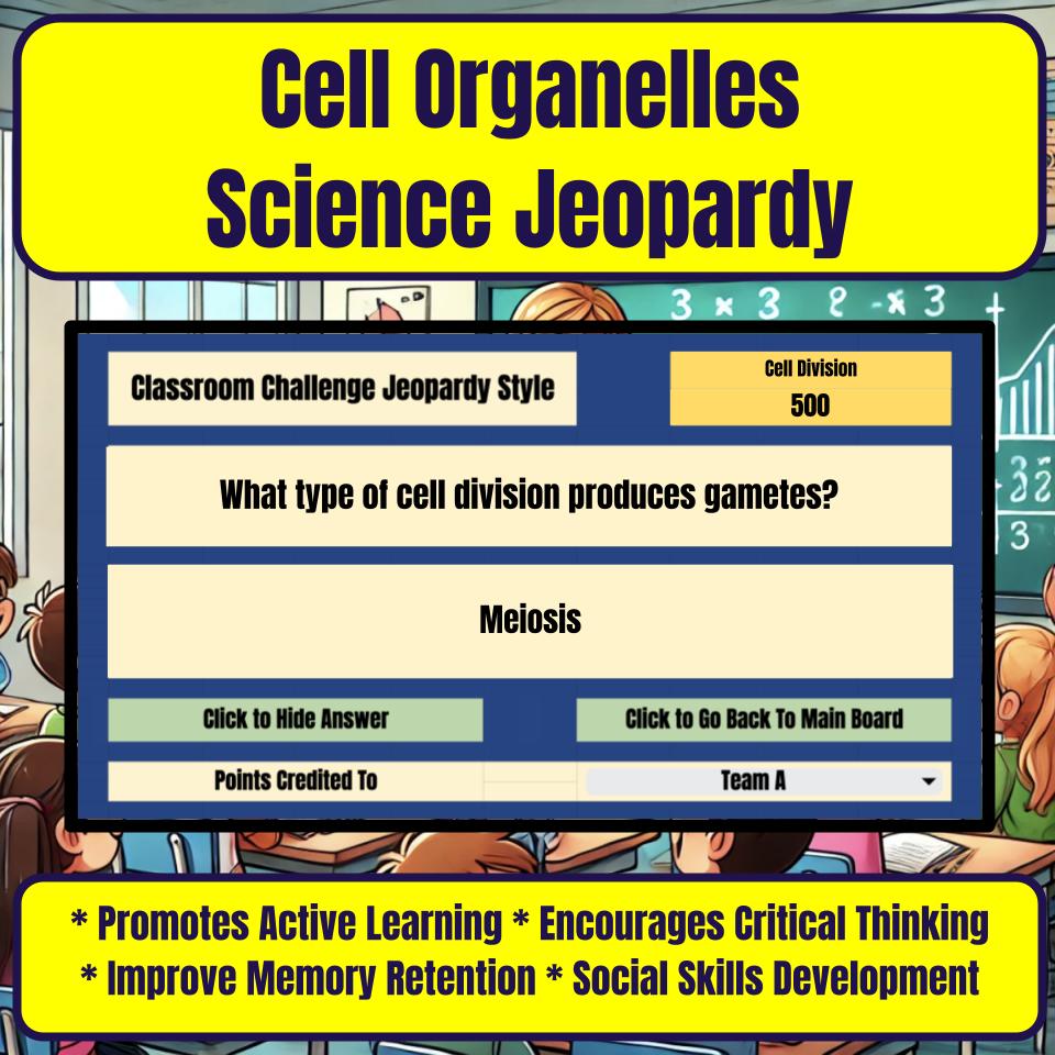 Cell Organelles Jeopardy Science I0006