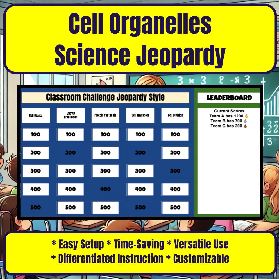 Cell Organelles Jeopardy Science I0006