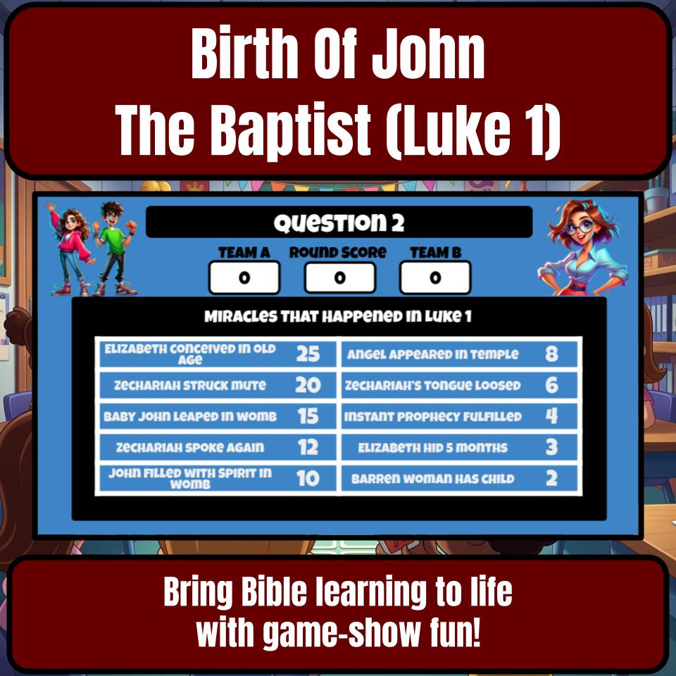 The Annunciation And Birth Of John The Baptist (Luke 1) Feud Review BF0060