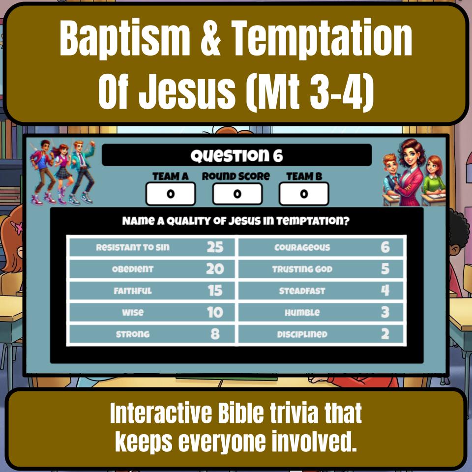 The Baptism And Temptation Of Jesus (Matthew 3-4) Feud Review BF0062