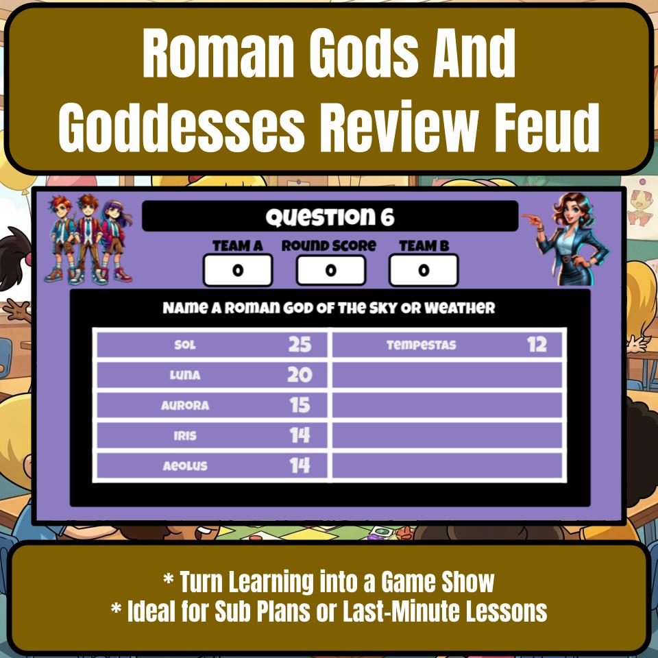 Roman Gods And Goddesses Family Feud Game Social Studies Review Activity CF0062