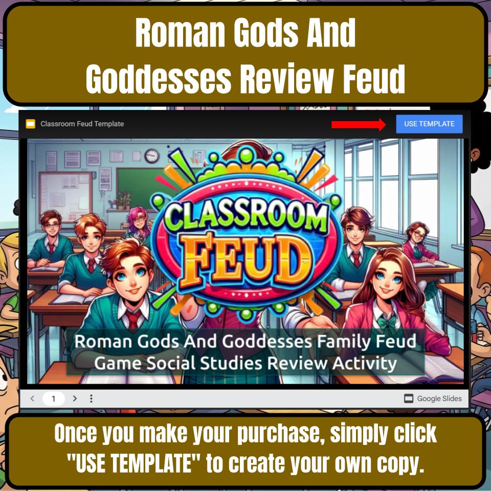 Roman Gods And Goddesses Family Feud Game Social Studies Review Activity CF0062
