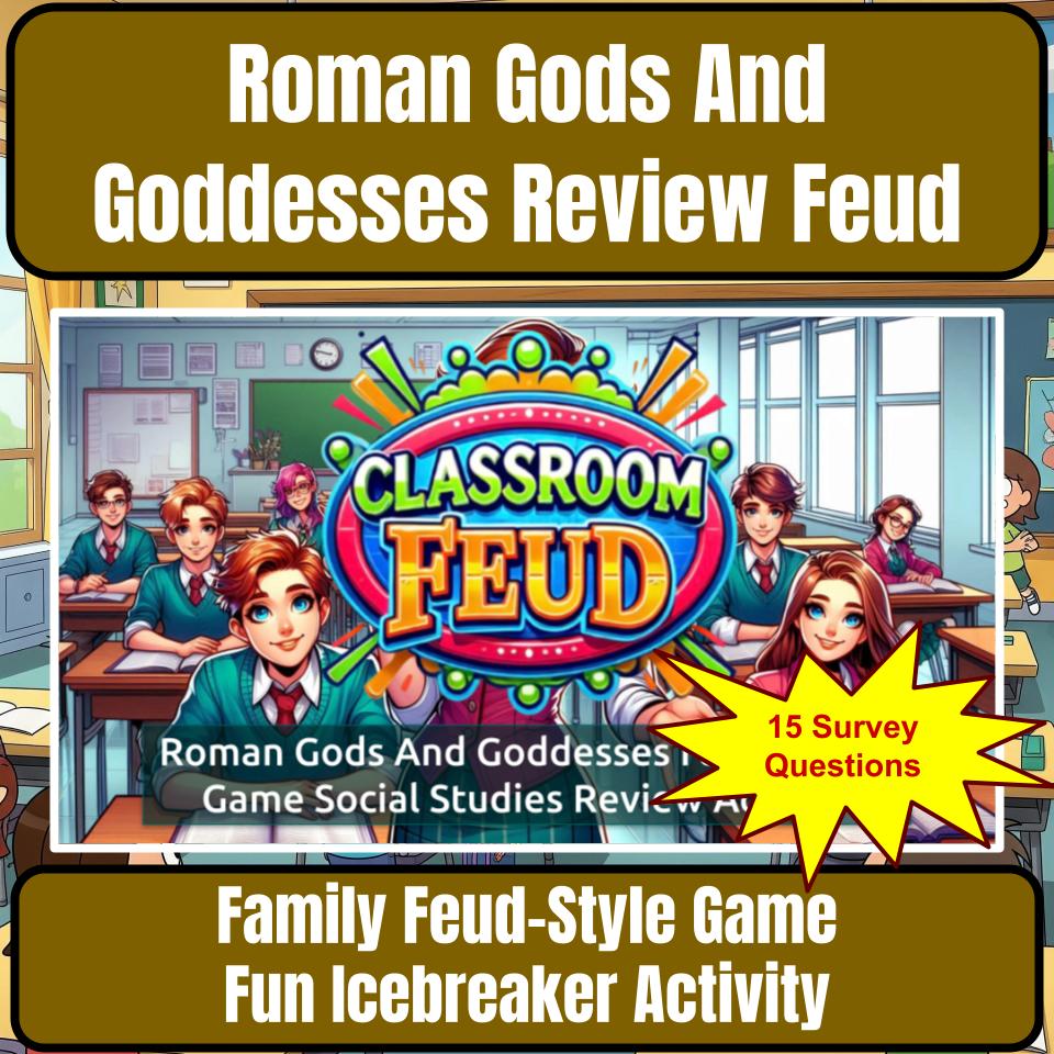 Roman Gods And Goddesses Family Feud Game Social Studies Review Activity CF0062