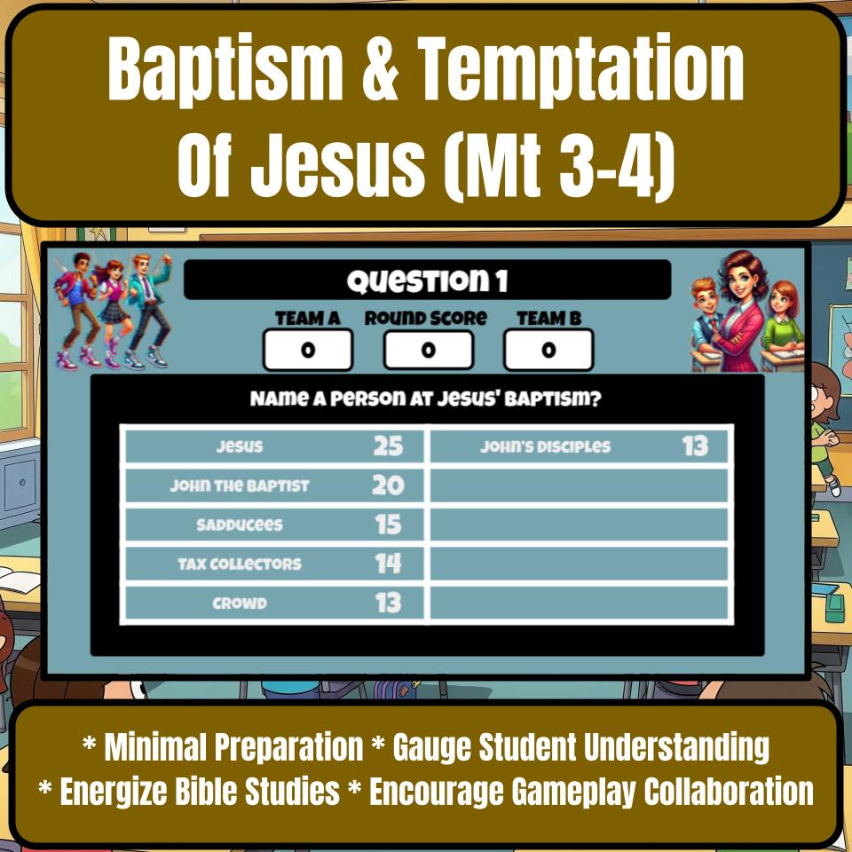 The Baptism And Temptation Of Jesus (Matthew 3-4) Feud Review BF0062