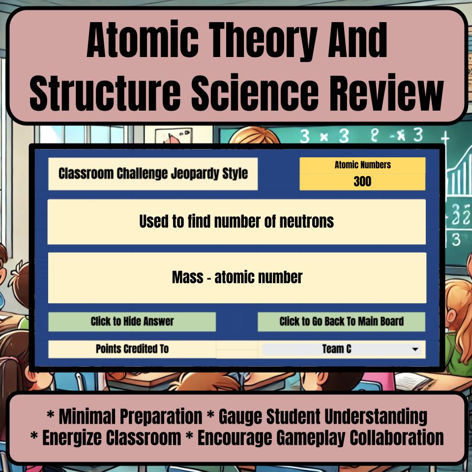 Atomic Theory And Structure Jeopardy Science Review I0062