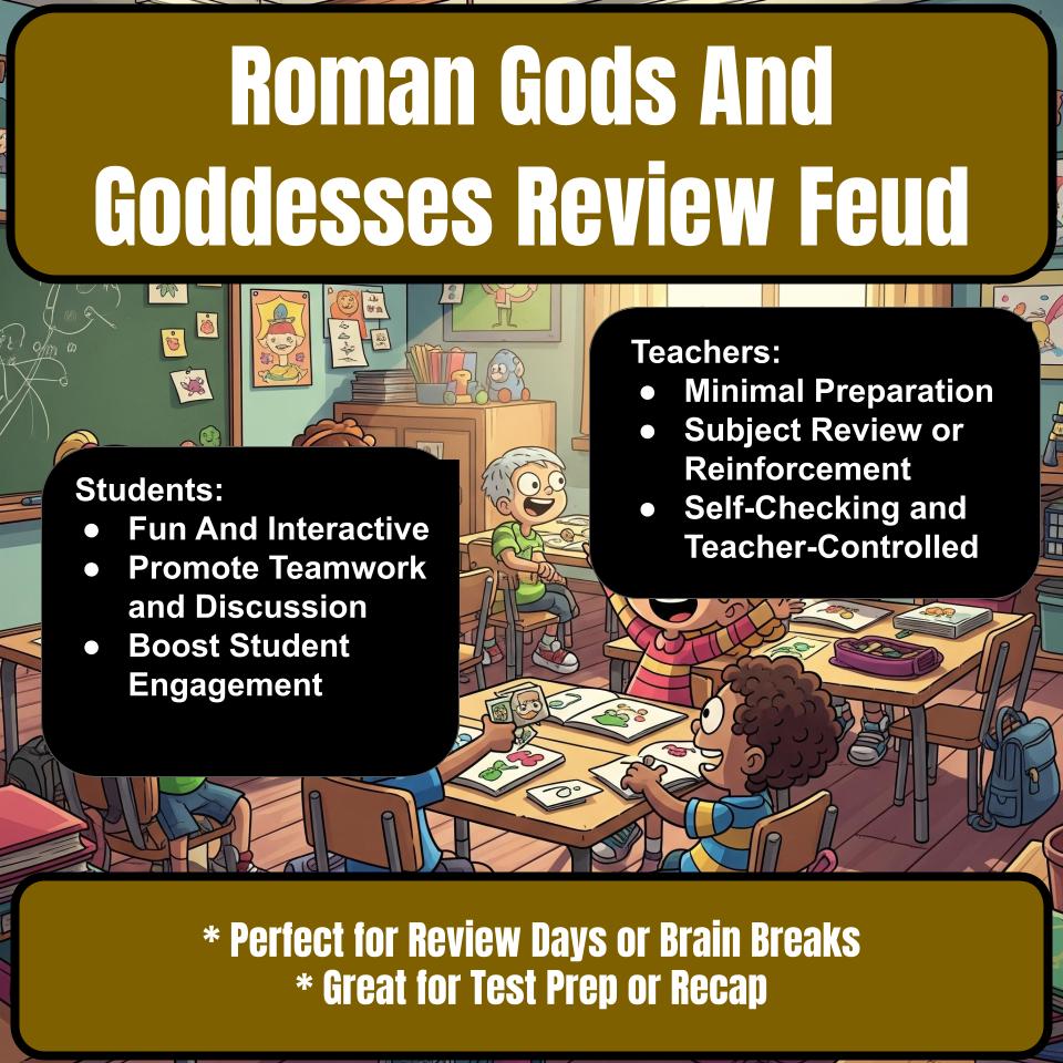 Roman Gods And Goddesses Family Feud Game Social Studies Review Activity CF0062