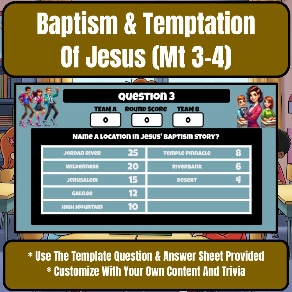 The Baptism And Temptation Of Jesus (Matthew 3-4) Feud Review BF0062