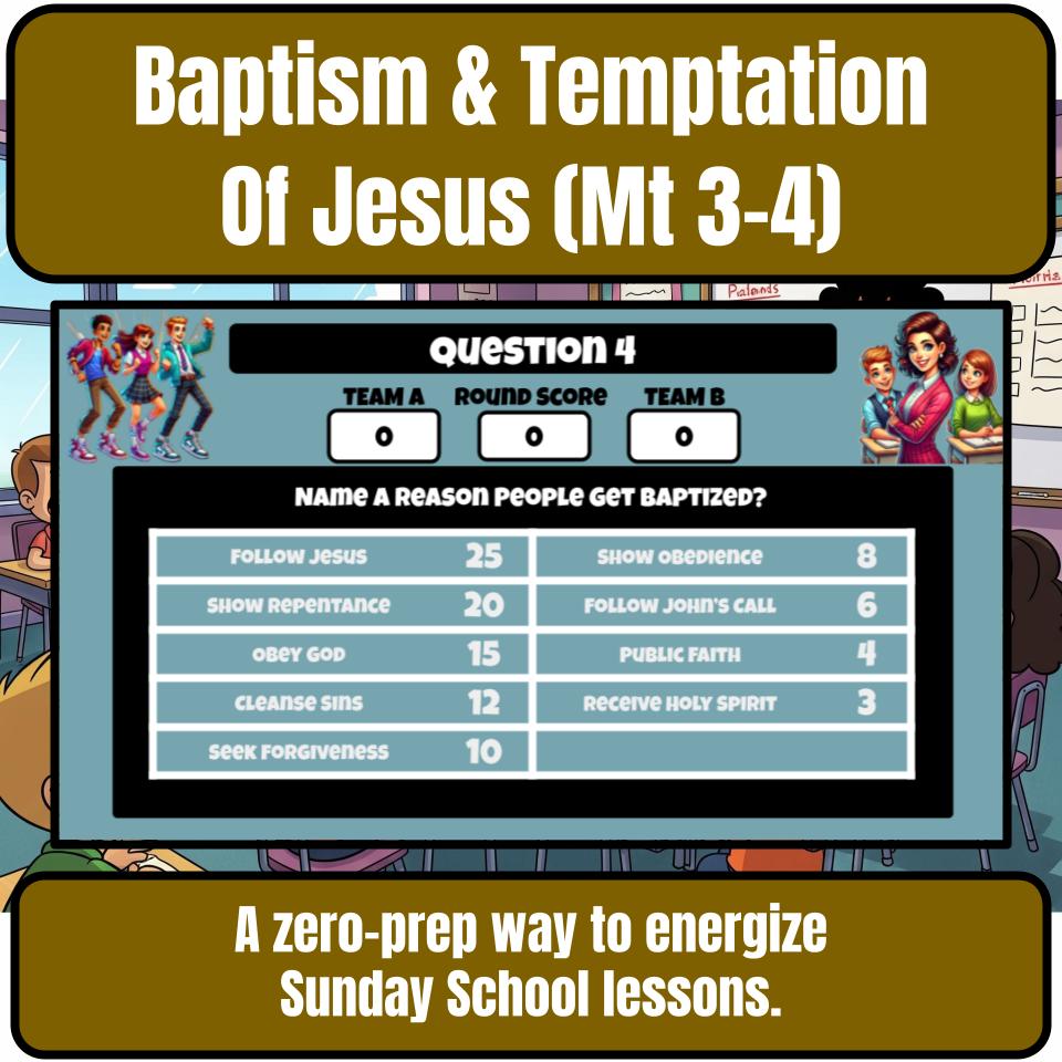 The Baptism And Temptation Of Jesus (Matthew 3-4) Feud Review BF0062