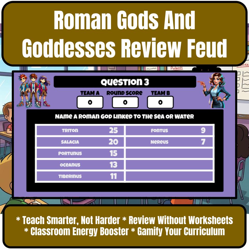 Roman Gods And Goddesses Family Feud Game Social Studies Review Activity CF0062
