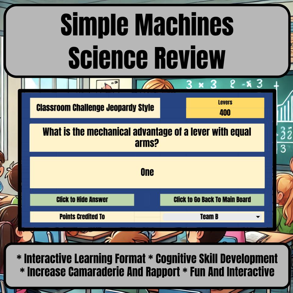 Simple Machines Jeopardy Science Review I0063