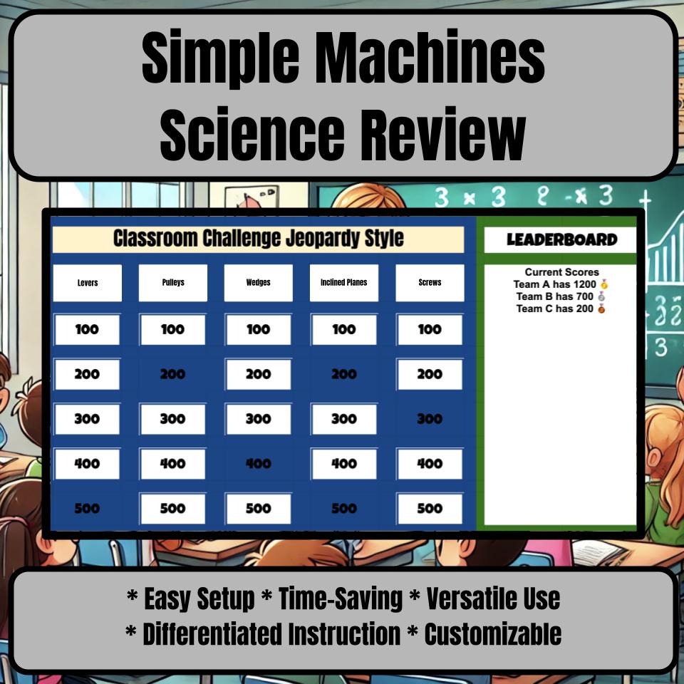 Simple Machines Jeopardy Science Review I0063