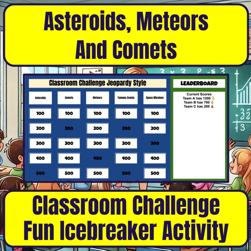 Asteroids, Meteors And Comets Jeopardy Science Review I0064