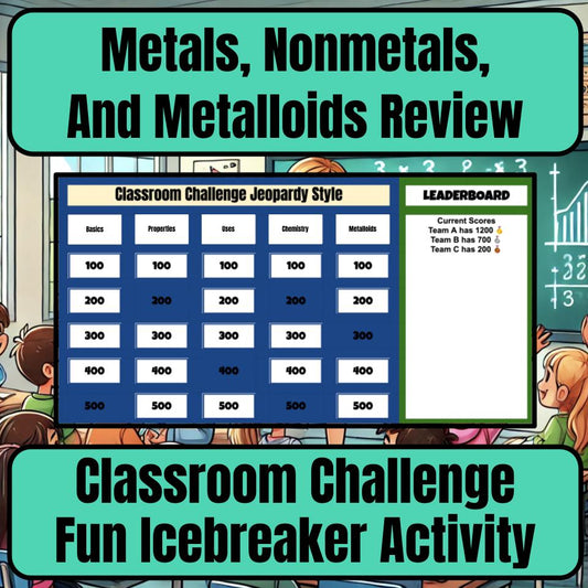 Metals, Nonmetals, And Metalloids Jeopardy Science Review I0065