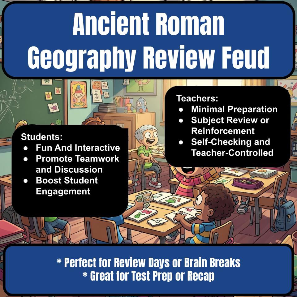 Ancient Roman Geography Family Feud Style Game Social Studies Activity CF0065