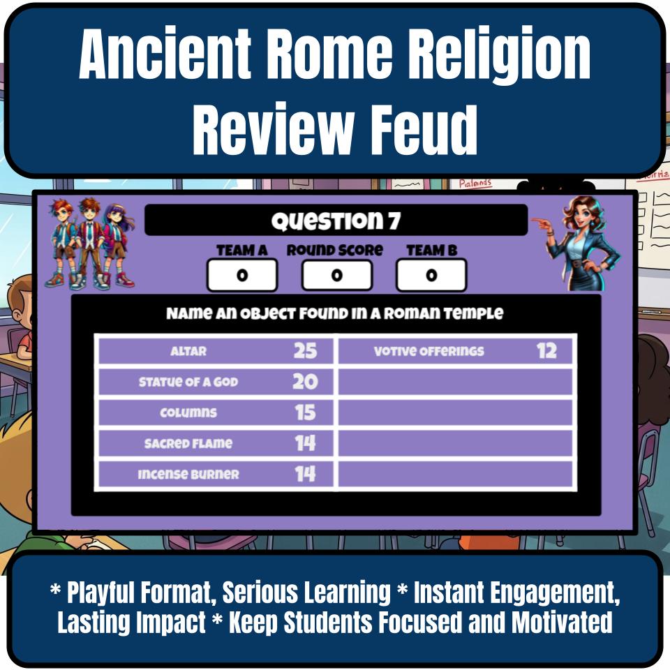 Ancient Rome Religion Family Feud Style Game Social Studies Activity CF0066