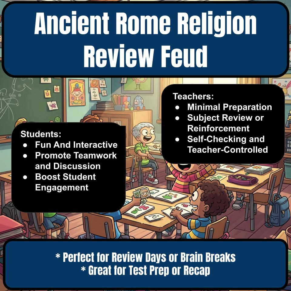Ancient Rome Religion Family Feud Style Game Social Studies Activity CF0066